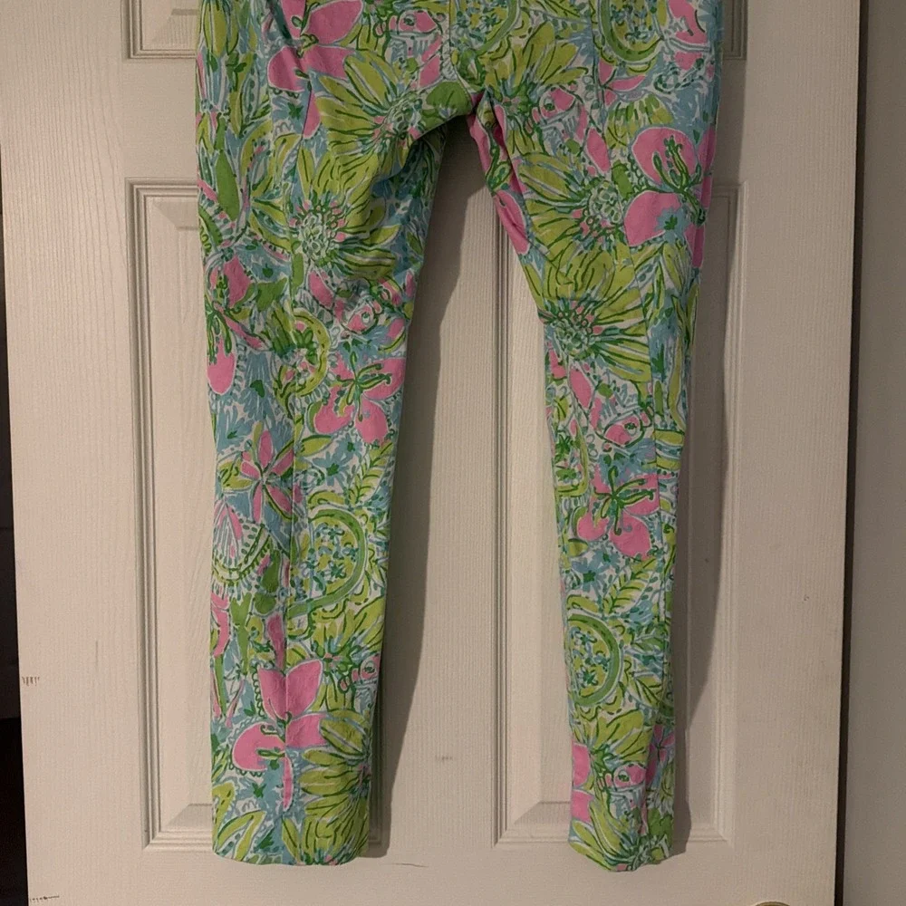 Lilly Pulitzer Kelly‎ Skinny Ankle Pants Coconut Jungle Size 12